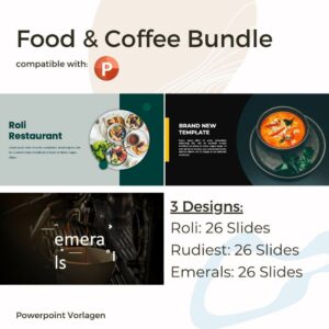 Food and Coffee Design Powerpoint Vorlagen