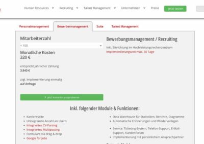 rexx systems Preise und Kosten - Bewerbermanagement Preis Vergleich