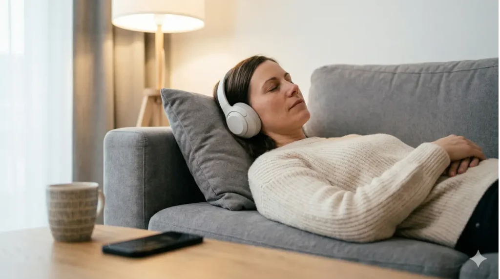 Nach der Arbeit abschalten durch Podcast hören